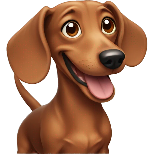 Smiling Dachshund  emoji