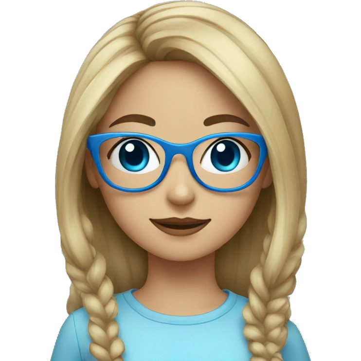 girl with cat and blue glasses emoji