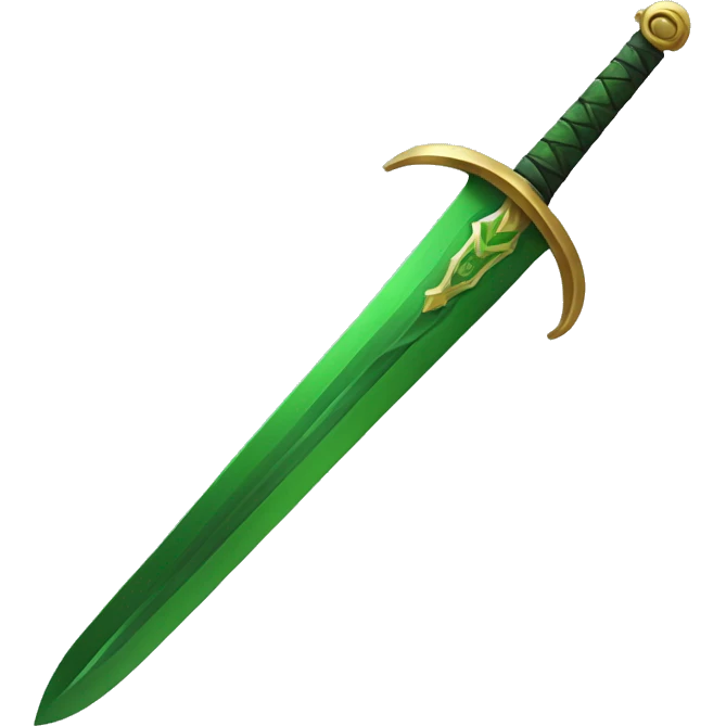 A Green sword  emoji
