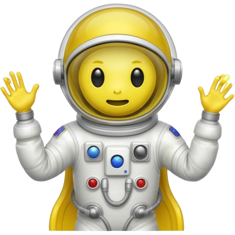 yellow slime alien white Astronaut emoji