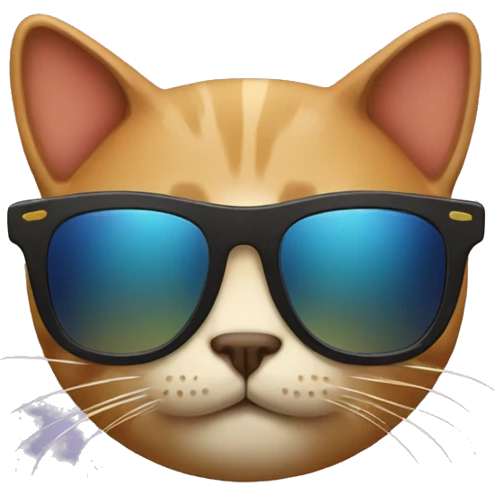 Cat with sunglasses emoji