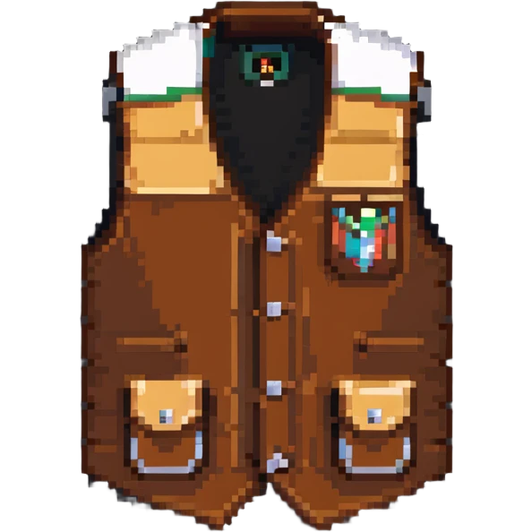 Brown leather vest emoji