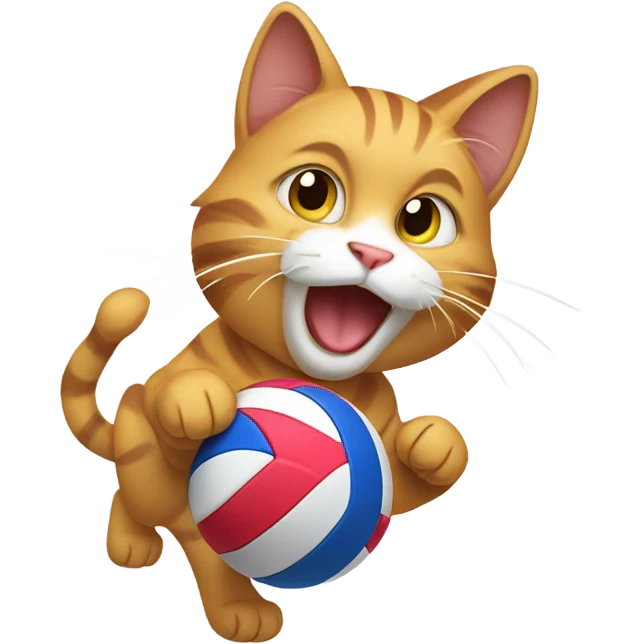 Cat playing volleyball emoji