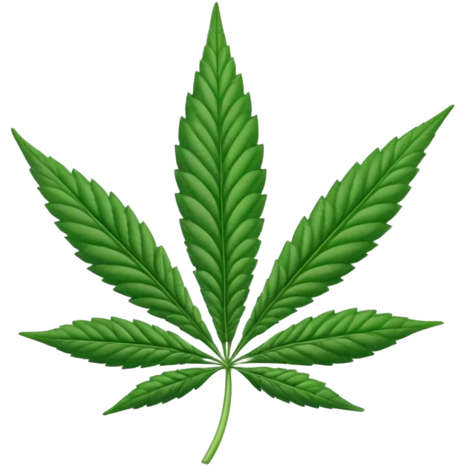 Cannabis leaf with rotation design on our emoji