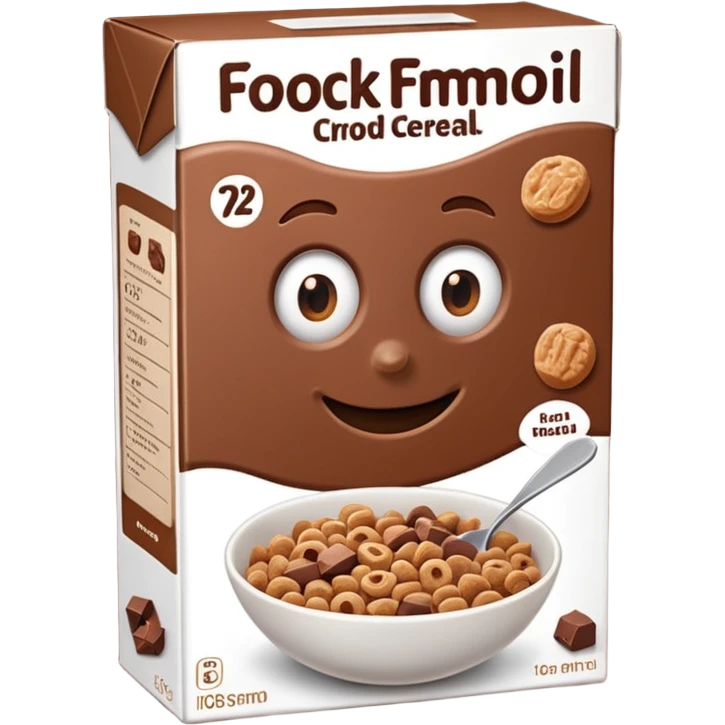 brown chocolate cereal box emoji