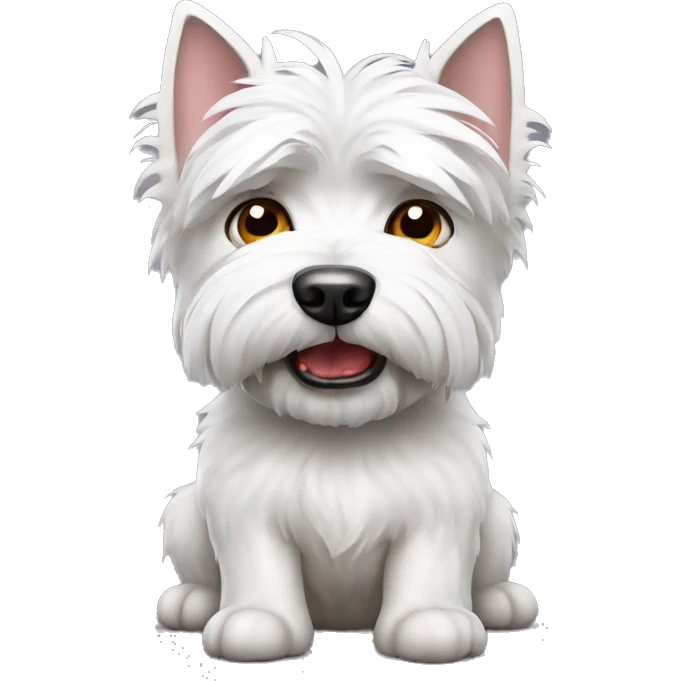 Angry cute westie dog  emoji