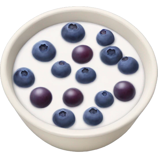 yoghurt bowl with grapes and blueberries emoji