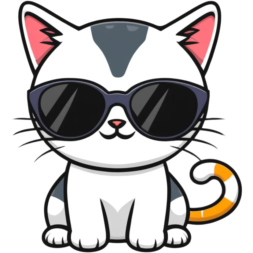 Cat with sunglasses emoji