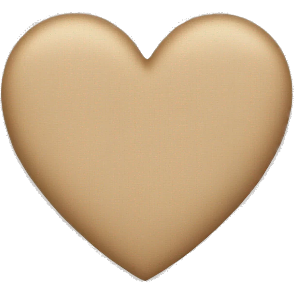 beige heart emoji