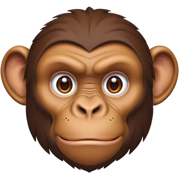 male ape face with masculine features emoji