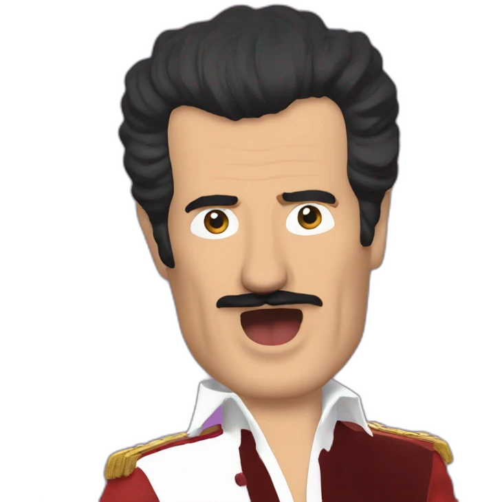Freddy Mercury singing with Jeremy Clarkson emoji