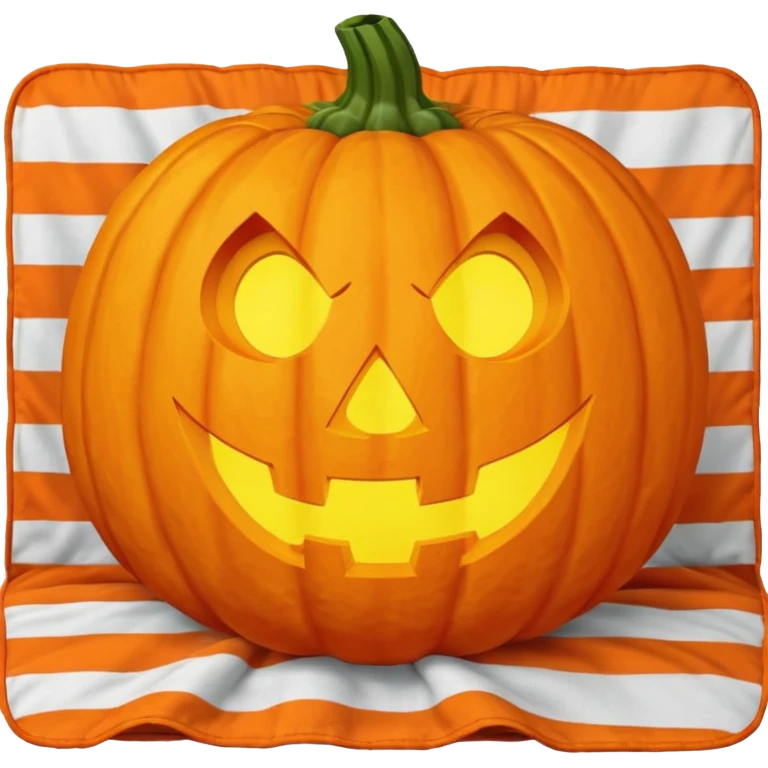 Pumpkin carving on a red gingham blanket  emoji