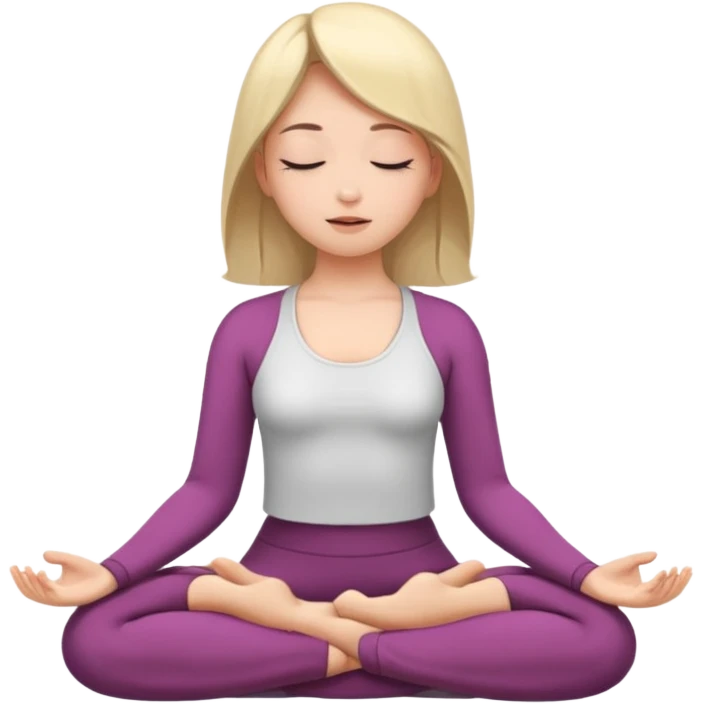 девочка сидит в позе лотоса и дышит emoji