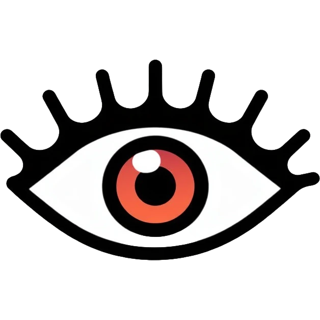 simple eye icon with eyelashes emoji