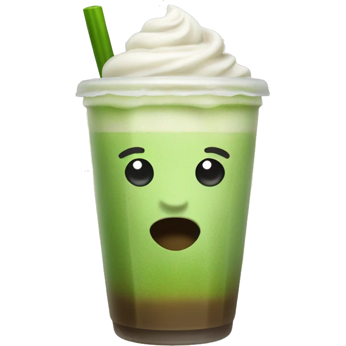 Iced matcha latte emoji