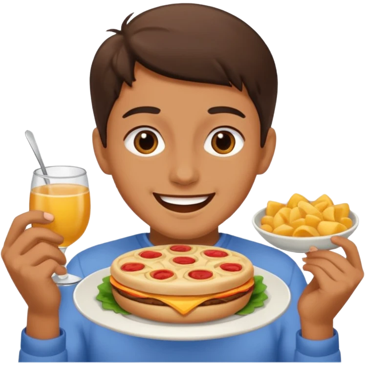 enjoying food expression emoji