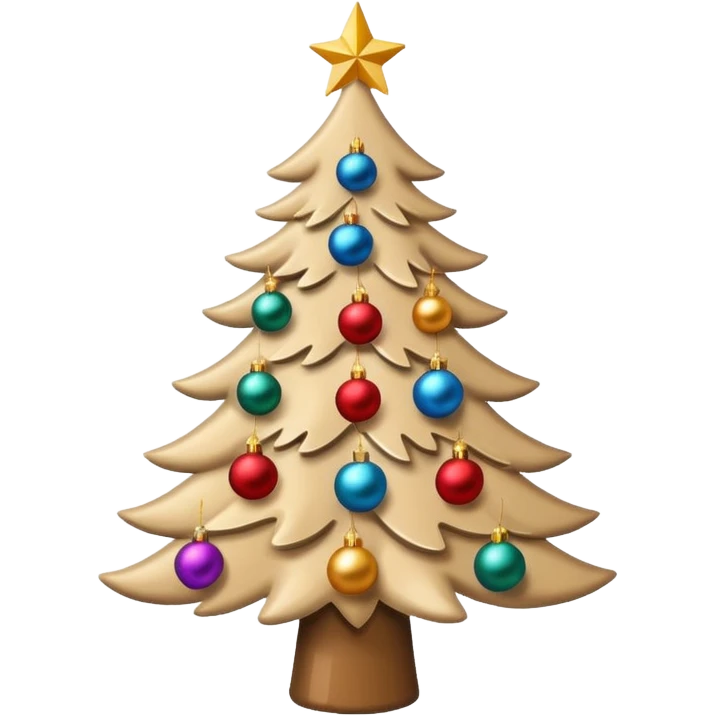 Beige Christmas tree emoji