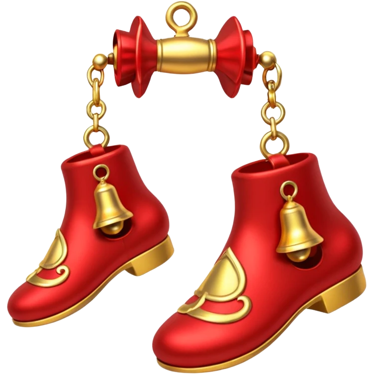 Ghunghroo on feet red and gold small  emoji