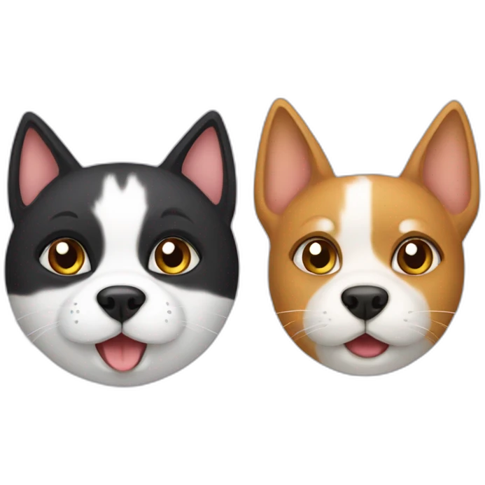 Cat and dog emoji