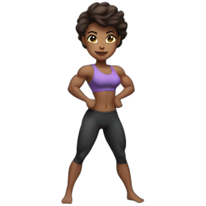 muscle girl emoji