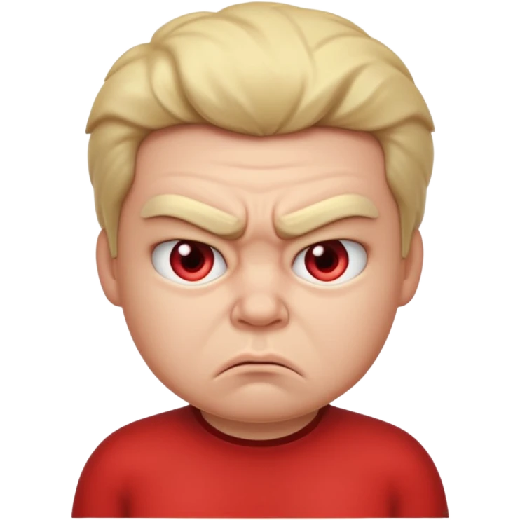 Angry pouty face with puffed up cheeks emoji