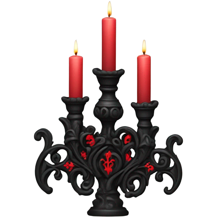 gothic candlestick black with red emoji