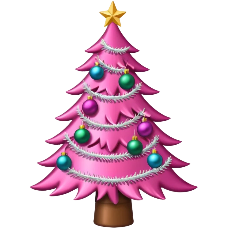 Christmas tree pink emoji
