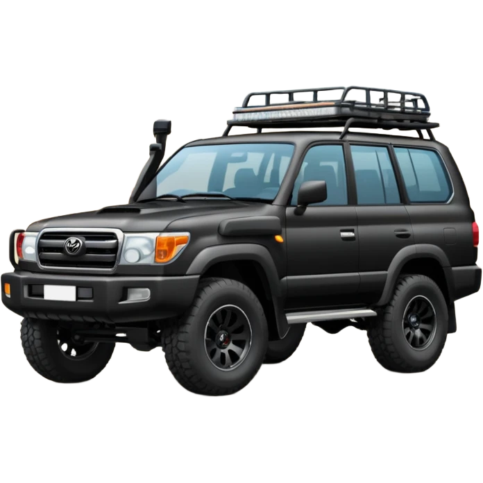 Modified Toyota landcr new model black color emoji