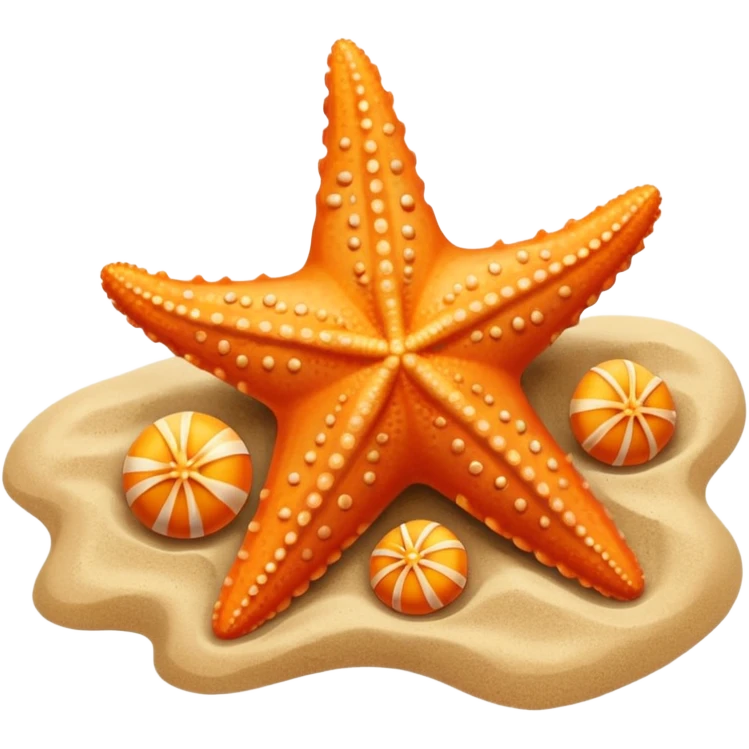 Starfish on a beach  emoji