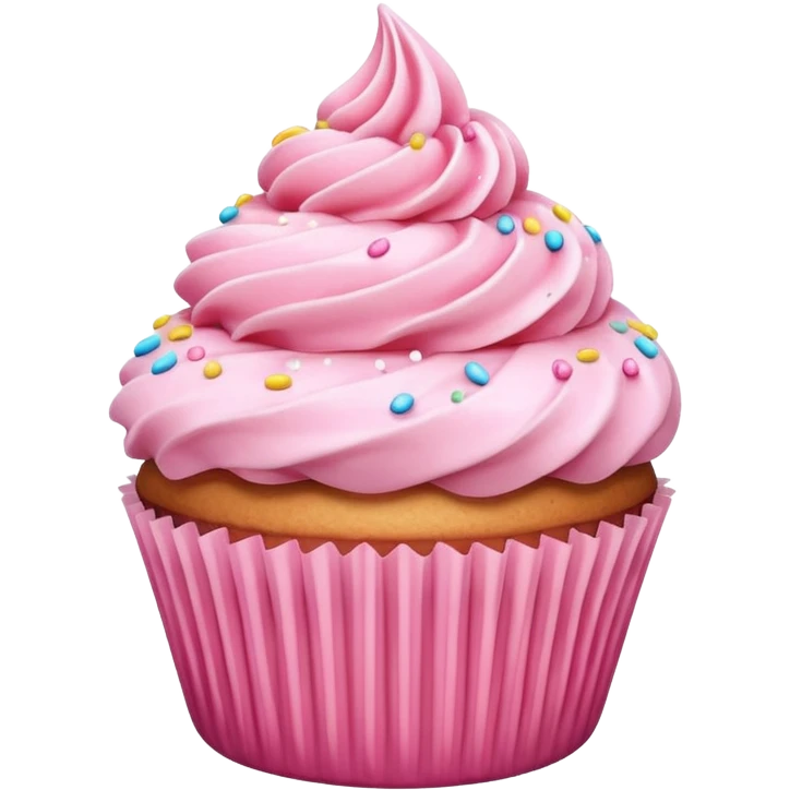 Cupcake with pink icing emoji