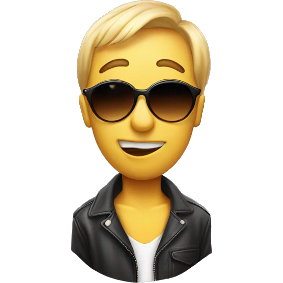 face in sunglasses sending kisses emoji