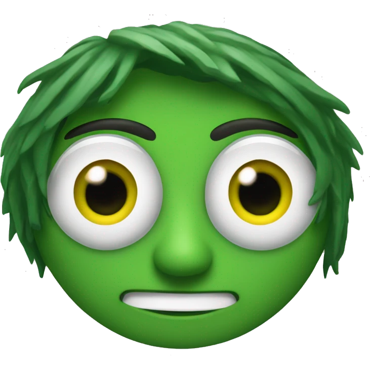 Rapado ojos verdes  emoji
