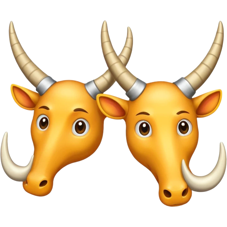 a pair of horns, isolated emoji