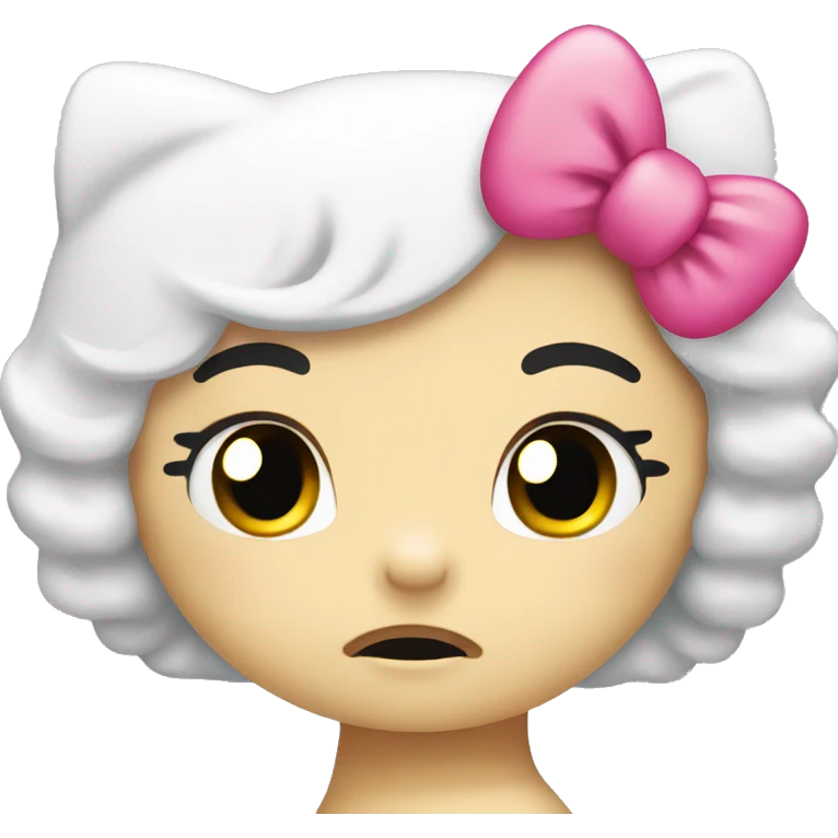 hello kitty is crying  emoji