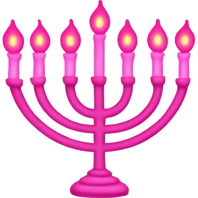 Pink menorah  emoji