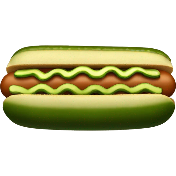 Pickle hotdog emoji