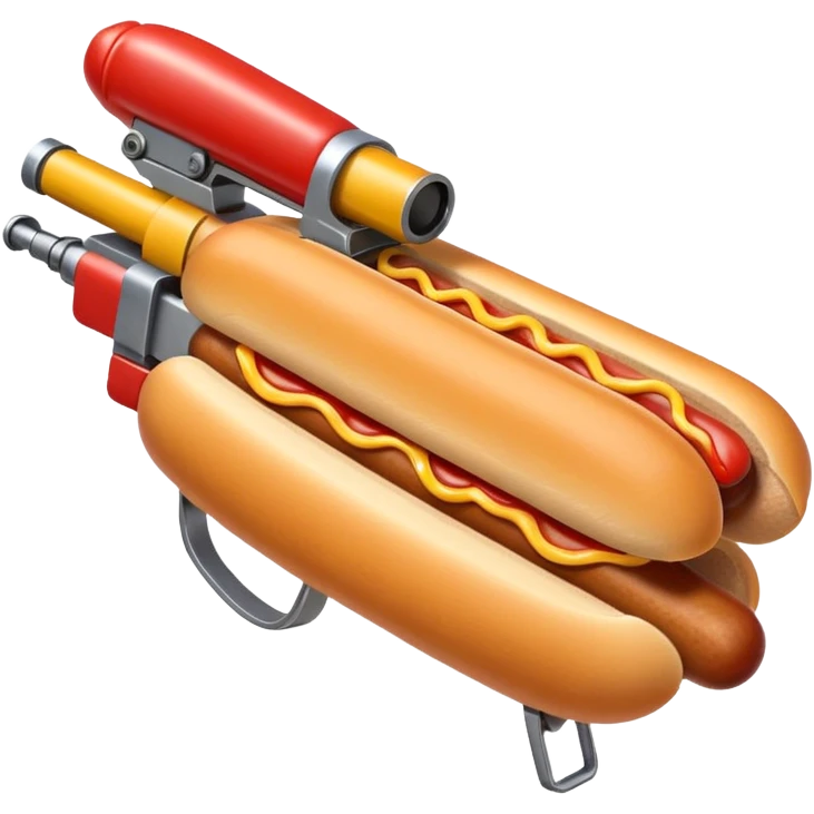 hotdog with machine gun emoji