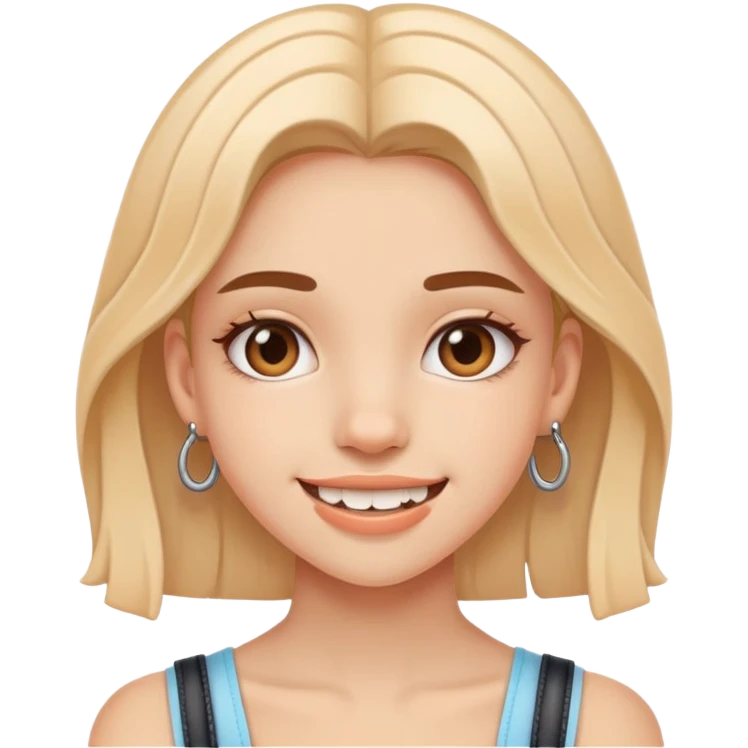 aesthetic girl with braces emoji