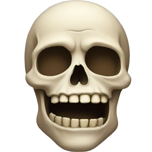 skull emoji says shh emoji