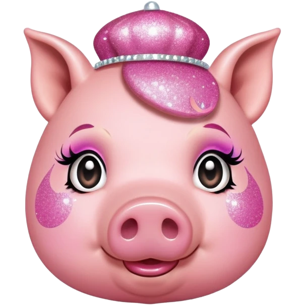 drag queen pig glitter pink emoji