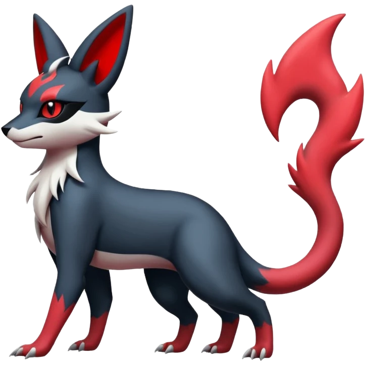 Salandit-Zorua-Umbreon-Zangoose-fusion (full body) emoji