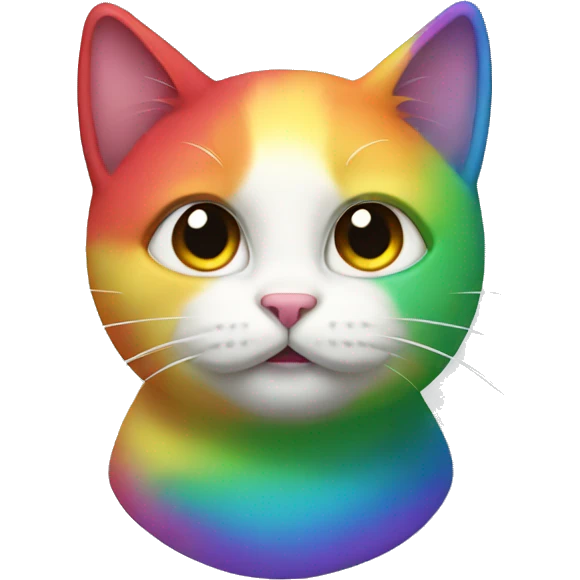 Rainbow cat emoji