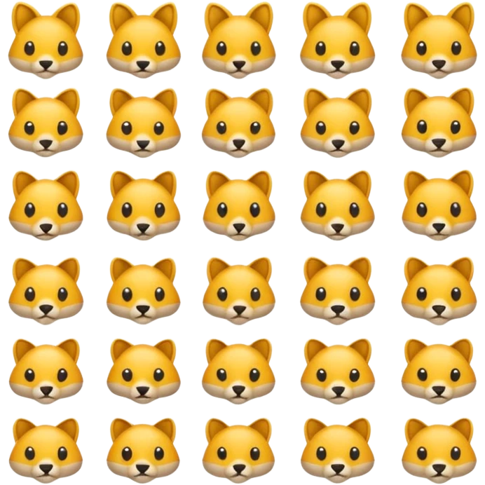 Find the different emoji challenge.
Use animal emojis with no visible facial expressions.
Focus on body shape, tail, ear, or color differences.
Minimal background.
Hard difficulty. emoji