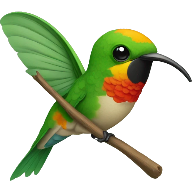 emoji de un colibrí con dos  emoji