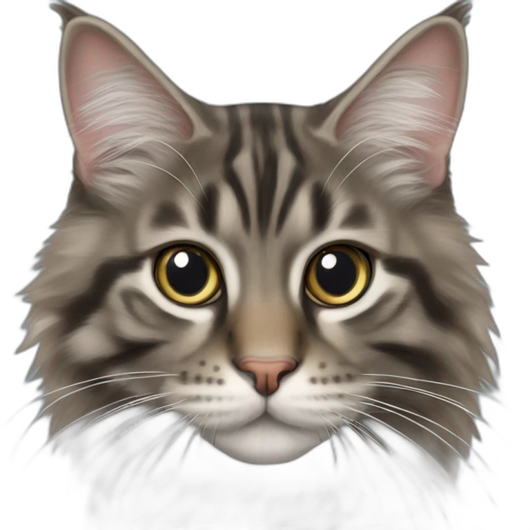 Maine coon blue makerel tabby emoji