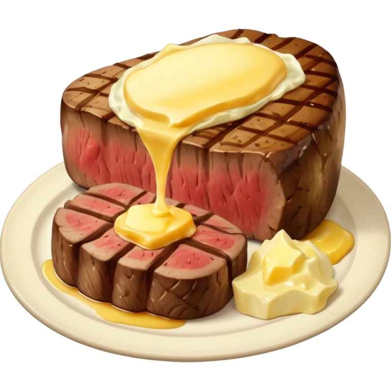 butter on steak with patato emoji