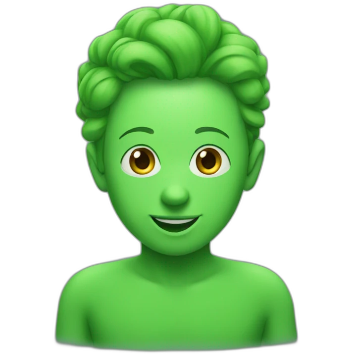 green human hi emoji