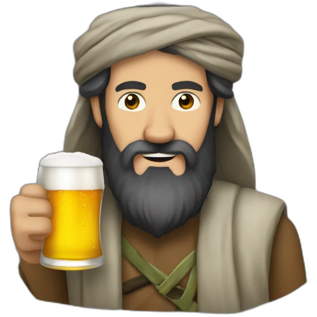 Ben-Laden-drink-a-beer emoji
