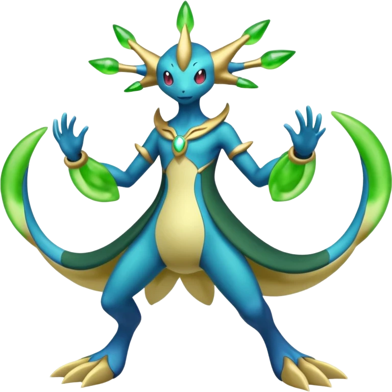 Cresselia-Zygarde-Electrike-Fakémon-fusion, full body emoji