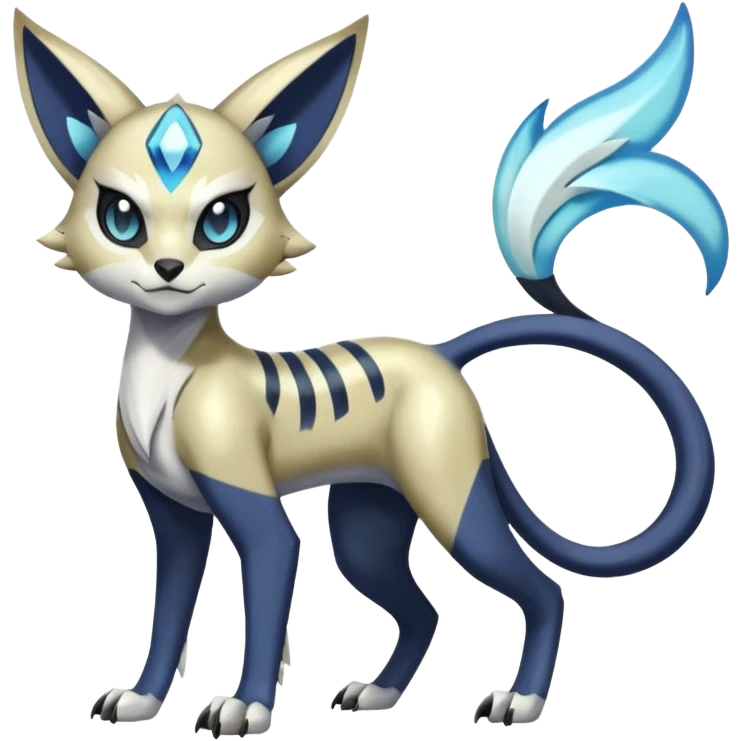 Genet-Absol-Zeraora-Meloetta-fusion-creature  emoji